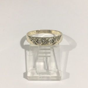 14k Yellow Gold Diamond 💎 Wedding Band Ring 💍